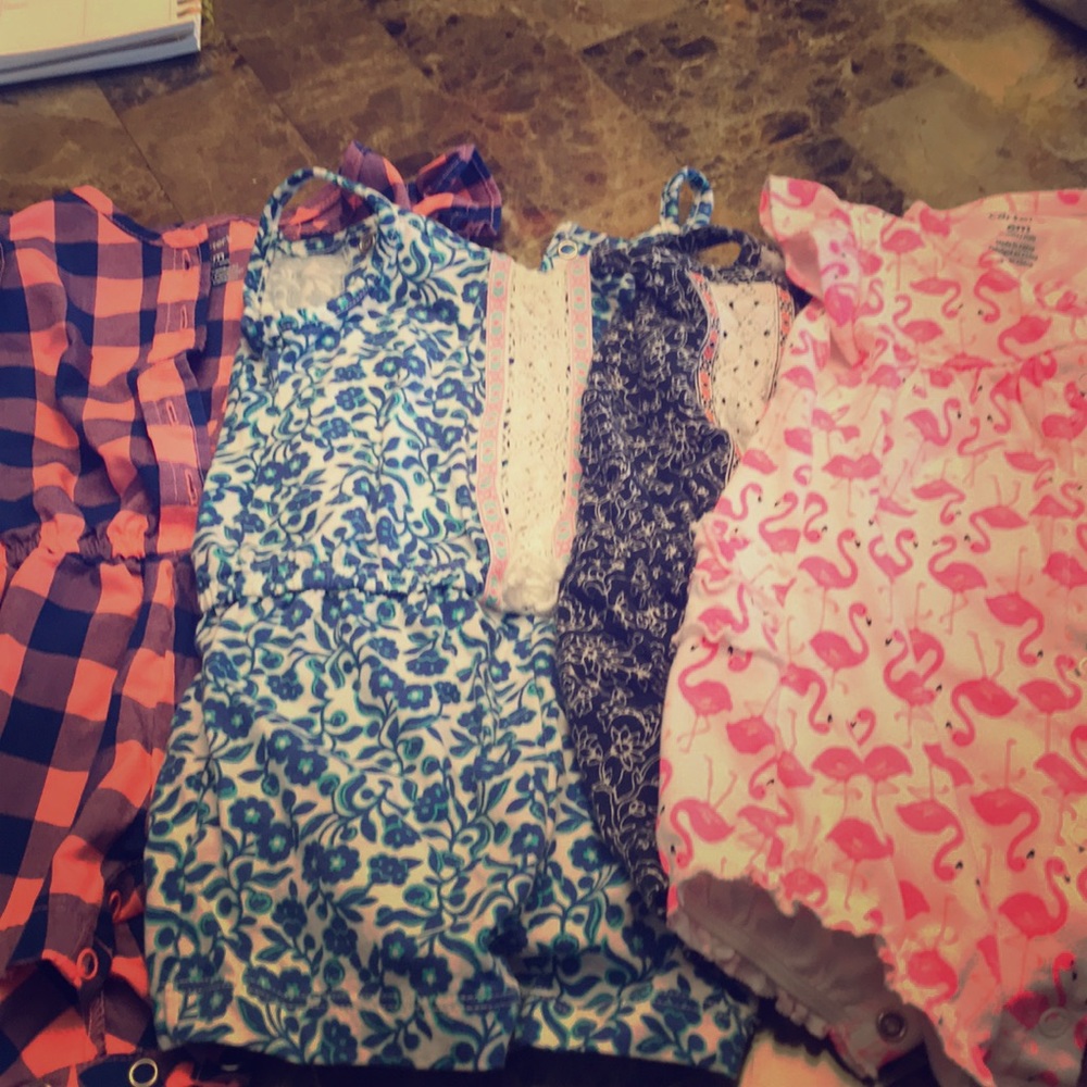Baby Girl 3-6 months romper bundle